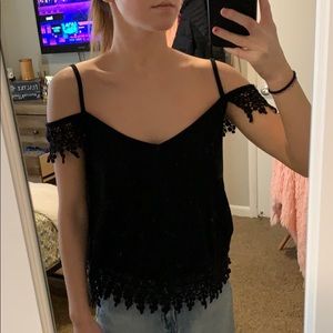 off the shoulder lace top